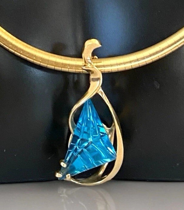 Designer CUSTOM 14k Solid Gold Massive Carved Blu… - image 21