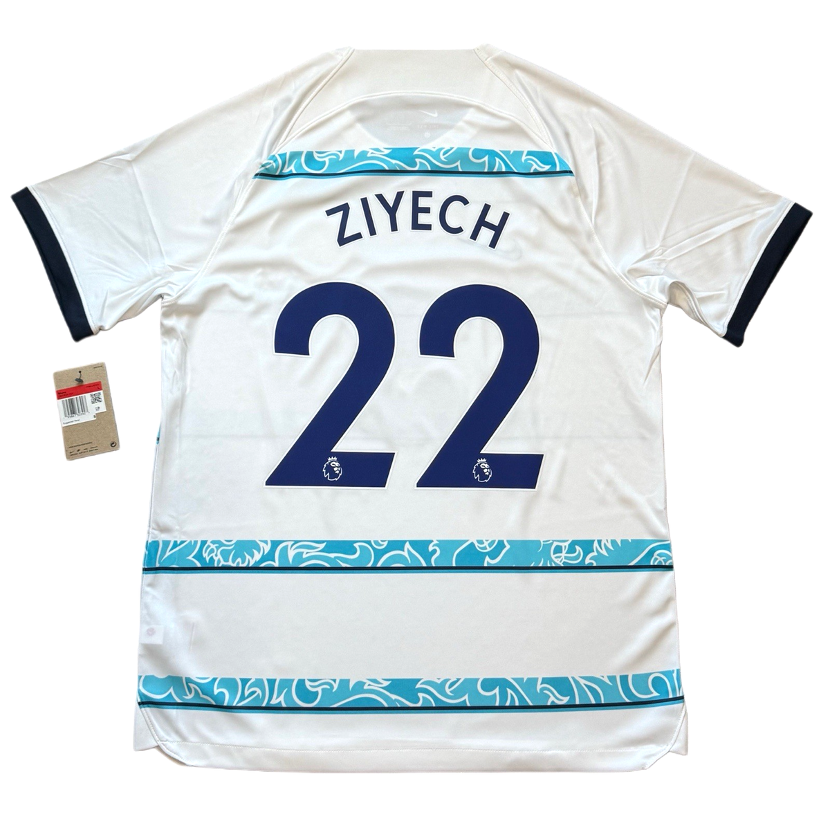 Chelsea  サッカーウェア 白 2022/23 Chelsea Away Jersey #22 Ziyech Large Nike Soccer Premier