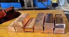 .999 PURE COPPER BULLION BARS - 5lbs INGOT HAND POURED COPPER BARS