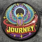 Journey Rock Band Winged Scarab Embroidered Round Patch 3.5 Iron On Sew On