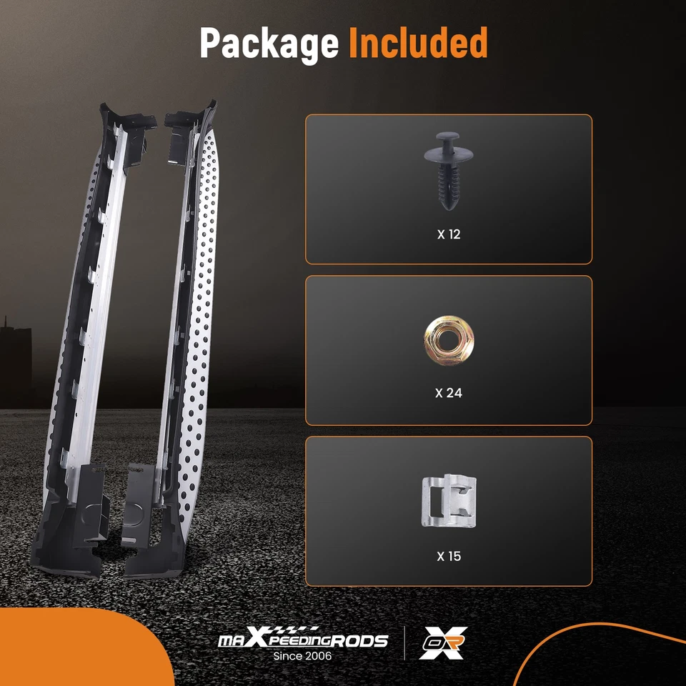 Running Board Side Steps for Mercedes-benz W164 ML350 ML500 ML550 2006-2011 4.7" - Image 4 of 4