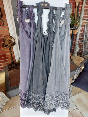3x Tredy Longtop Top Tops grau dunkelgrau lila Größe 36