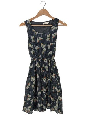 QED LONDON Cocktailkleid Damen Kleid Gr. DE 34 schwarz-hellgrau-rot Casual-Look