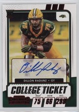 2021 Contenders Draft Picks College Game Ticket Red Dillon Radunz #220 Auto d7k