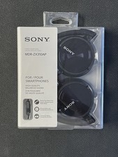 SEALED NEW Black Sony MDR-ZX310AP Wired On-Ear Stereo Headphones For Smartphones