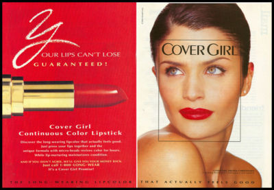 1995 glamour ad for Cover Girl  with Helena Christensen