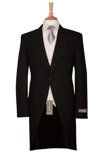 Uomo Nero Nuovo Pesce Abito da Sposa Ascot Frac TAILS107cm 112cm 117cm CM  Corto | eBay