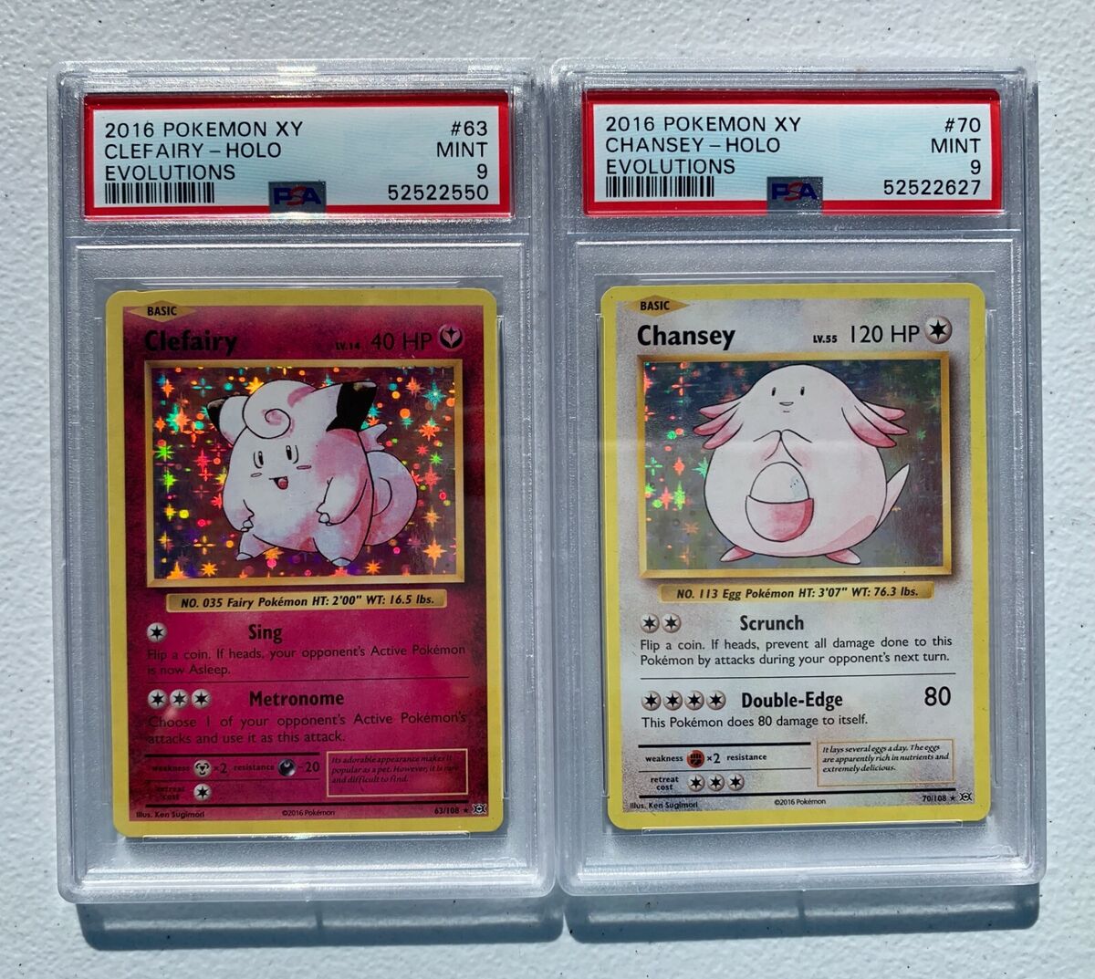 PSA 9 10 Pokemon XY Evolutions Chansey & Clefairy Holo Lot PSA 9 10 Pokemon XY Evolutions Chansey & Clefairy Holo Lot