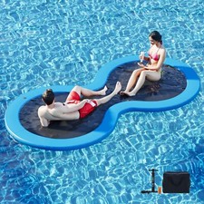 8  Double-Ring Inflatable Dock, Sunchill Float Ring, Fits 7-8, Ideal for Lakes