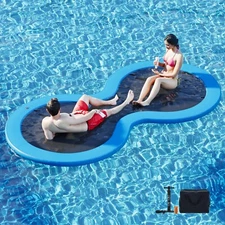 8’ Double-Ring Inflatable Dock, Sunchill Float Ring, Fits 7-8, Ideal for Lakes