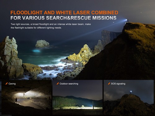 Fenix LR36R 10,000 Lumen LED and LEP Rechargeable Flashlight - Picture 5 of 11