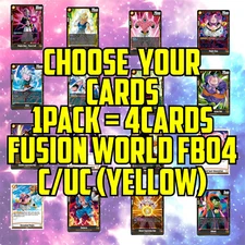 Dragon Ball Super Fusion World ULTRA LIMIT(FBO4-Yelw) COMMON/UNCOMMON-4Card Pack
