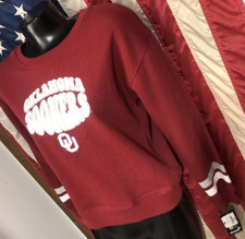 NWT 35 new OU OKLAHOMA SOONERS Red Girls L Large 14 Sweatshirt Pullover Retro
