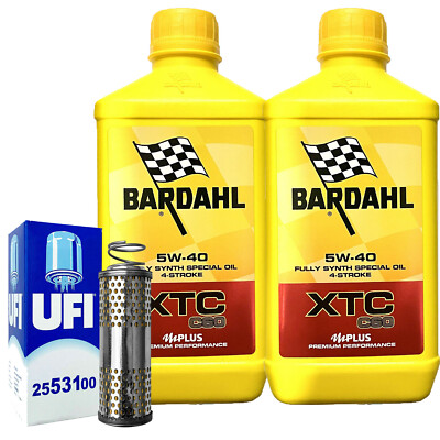 Wartungsset Öl Bardahl XTC 5W40 Filter Für Moto Guzzi V50 Monza 500 1988