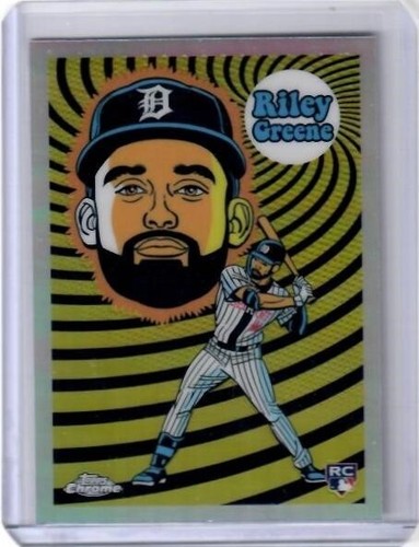 2023 Topps Chrome Riley Greene Ultra Violet All-Stars Insert Card Tigers
