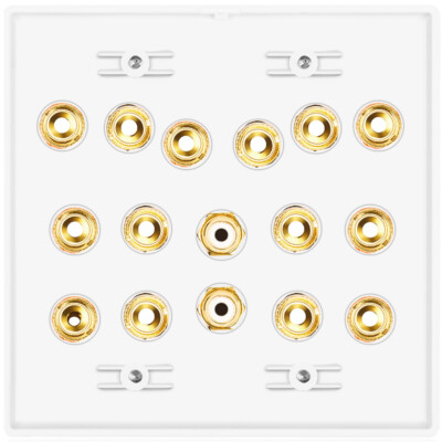 Connettore Banana Piastra A Parete - Oro, Per Home Cinema - Foto 2