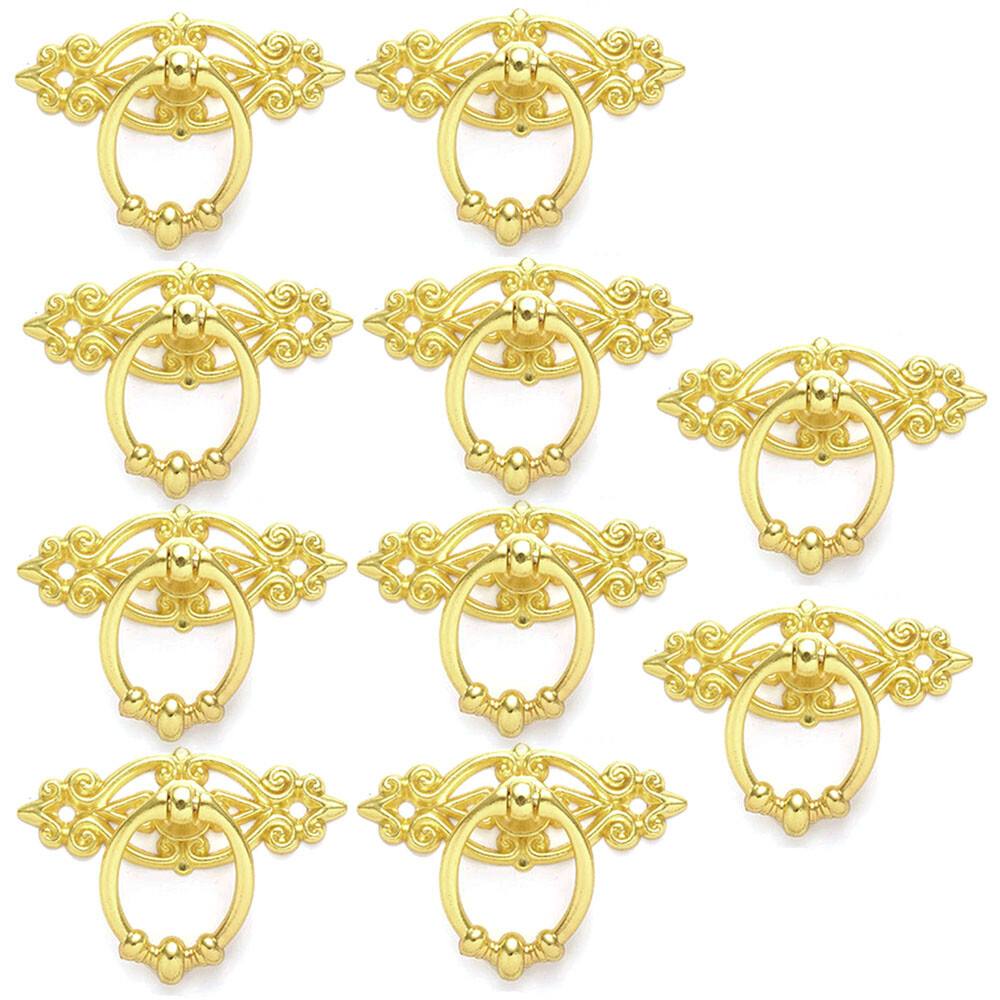 10-Piece Gold Cabinet Door Pulls Handles for Drawers and Closets