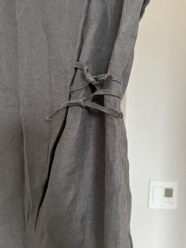 Zara kids Girls size 13-14 100% linen gray jumpsuit overalls - Picture 4 of 10