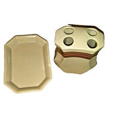 ceramic soap dish and toothbrush holder set