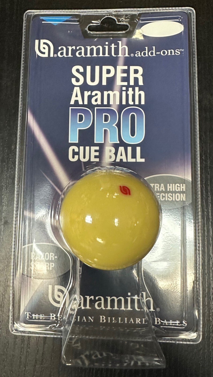Super Aramith Pro Pool Cue Ball 2 1/4" in a blister