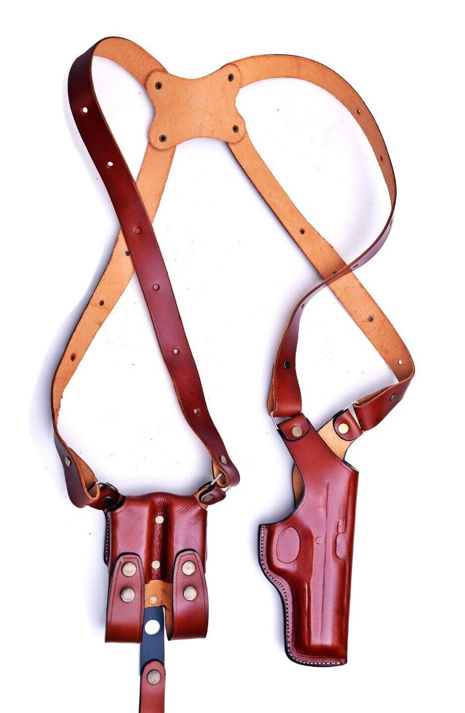 Leather Shoulder Holster Fits Springfield XD 40, XD 45, XDS45, XDM, 1911