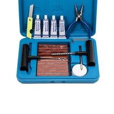 KFZ REIFENREPARATUR SATZ PKW PANNENSET 58 TEILE VULKANISIER FLICKZEUG + ZANGE