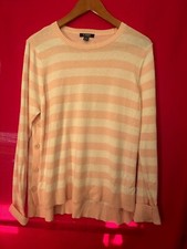 Chaps ( Ralph Lauren) - Striped Pink/white sweater, size XL - pre-owned
