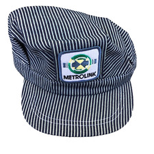 Vintage Metrolink Railroad Conducter Snapback Trucker Hat