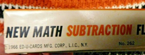 1966 ED-U-CARDS New Math SUBTRACTION Flash Cards  Made in USA - Picture 3 of 8