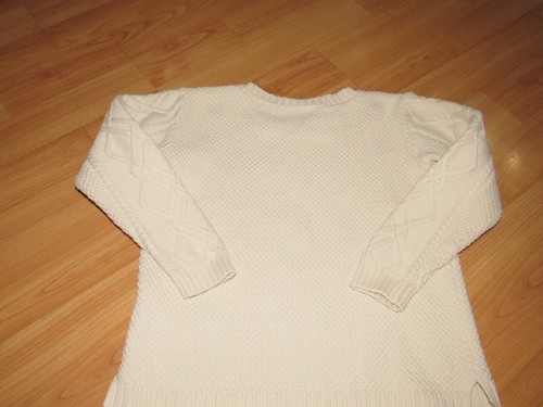 HANNA ANDERSSON 110 Boys Girls Size 5 Ivory Fisherman Sweater Cotton Excellent - Picture 5 of 6