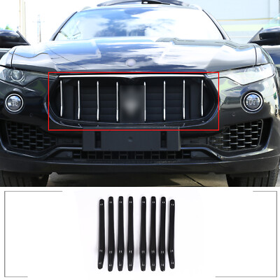 Front Grill Grille Insert Trim Glossy Black For Maserati Levante 16-21