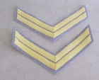 Corporal Chevrons, Confederate Cavalry, Yellow on Gray, Civil War,New