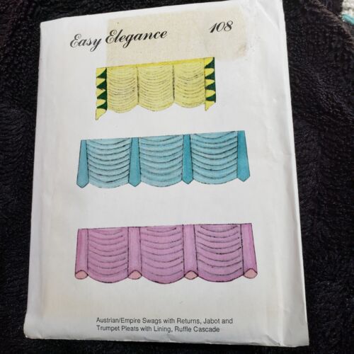 Easy Elegance Austrian Empire Valance in 3 Styles UNCUT - Picture 2 of 8