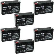 Paquete de 6 PowerStar - Batería UPS AGM6V12 6V 12AH para carro eléctrico Injusa