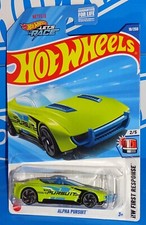 Hot Wheels 2025 HW First Response #18 Alpha Pursuit Lime w/ RA6s Let's Race