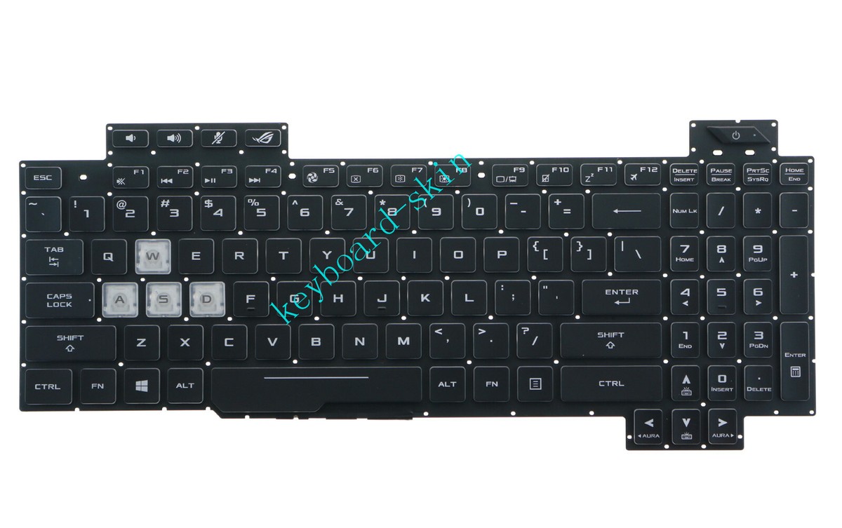 Clavier AZERTY Français Pour Portable Asus - Modèle CHICLET - Noir - Neuf Avec Fil