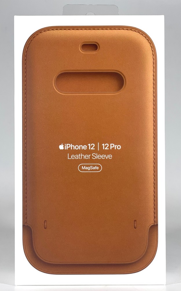 OEM Apple Leather Sleeve Case with MagSafe for Apple iPhone 12/12 Pro - Brown