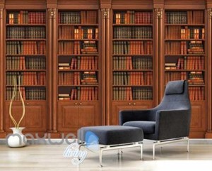 Wooden Old Library Stands With Books Art Wall Murals Wallpaper Decals Prints Dec Ebay