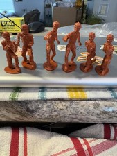 Vintage MPC Pioneer Men Ring Hand Brown Plastic Lot of 6 Figures