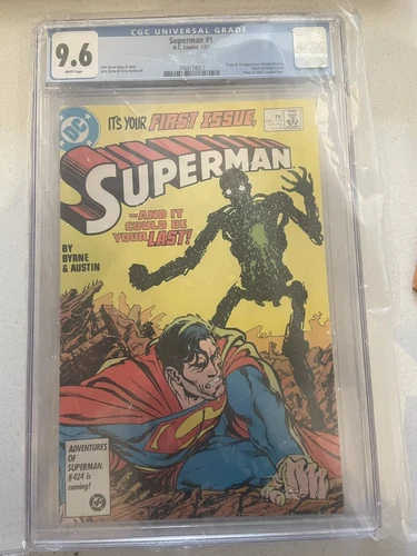 Superman #1 CGC 9.6 (Jan 1987, DC) John Byrne  & Terry Austin, Origin Metallo