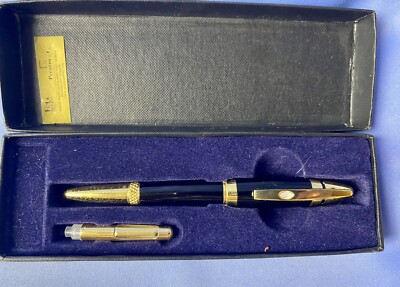 Fountain Pen crystal swarovski gold plated by PERUZZO  Italy Used