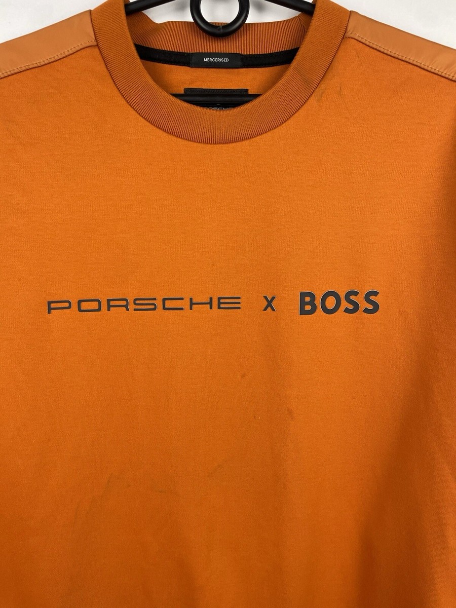 Porsche X BOSS Open Orange Regular Fit Sweatshirt Size M