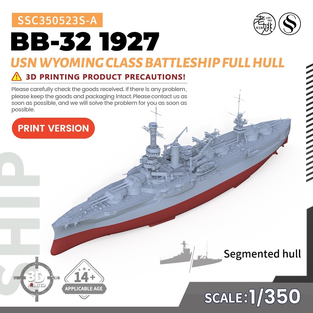 Usn Wyoming Class 1927 Battleship Bb-32 Full Hull