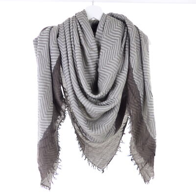 813 OTTOTREDICI Schal Tuch Scarf Braun-Grau