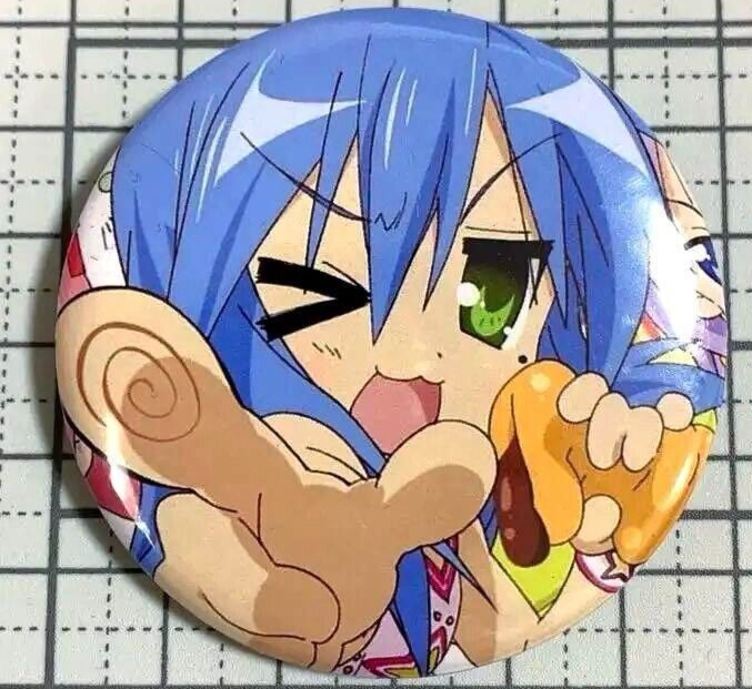 Japanese anime Lucky Star can badge Konata Izumi 05