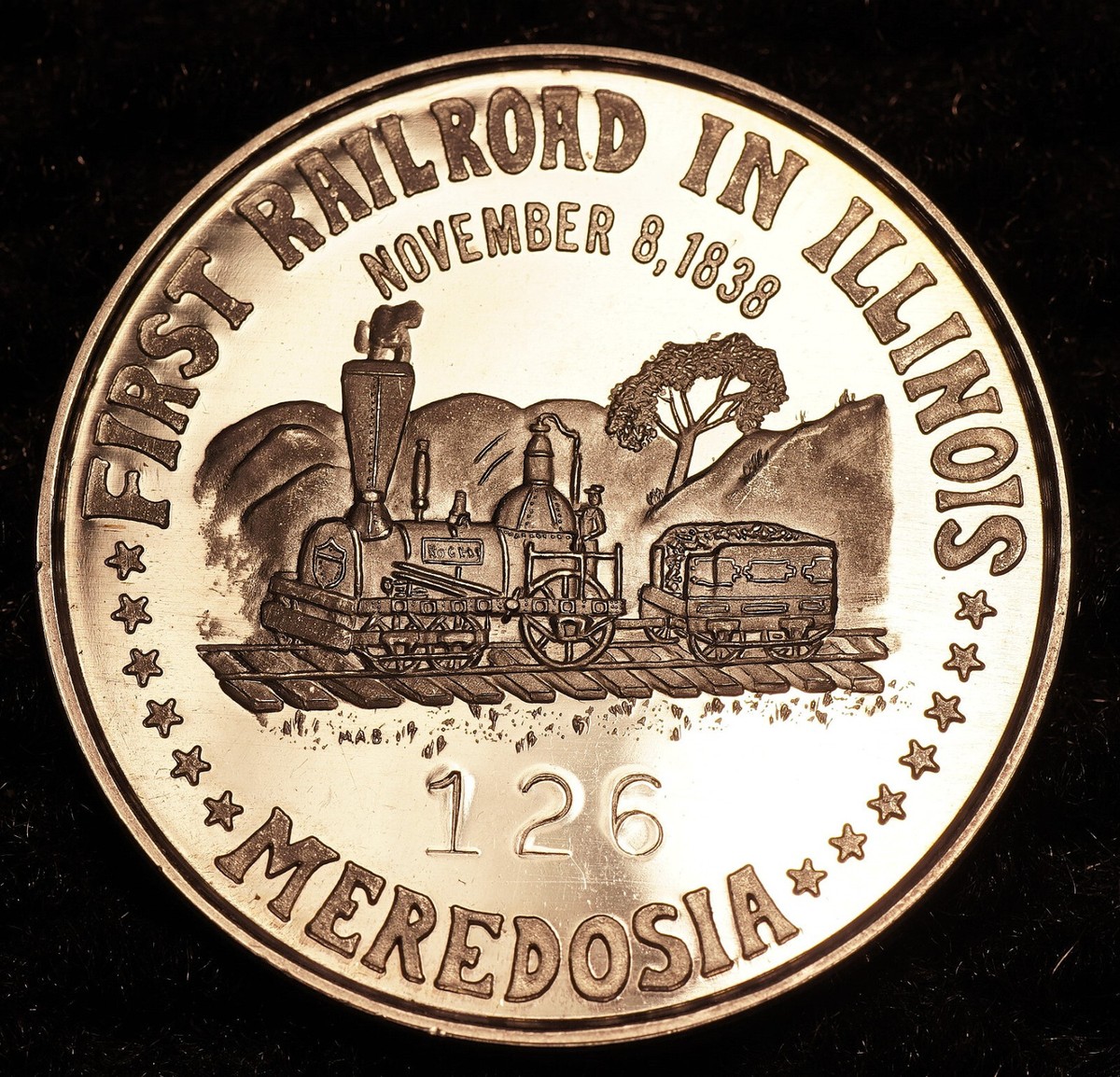 1976 Illinois Railroad Meredosia USA Bicentennial Train 999 Silver