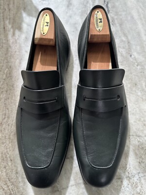 【Ermenegildo Zegna】A1913 ローファー US7 Ermenegildo Zegna L'Asola Dark Green Leather Flex Loafers Olive