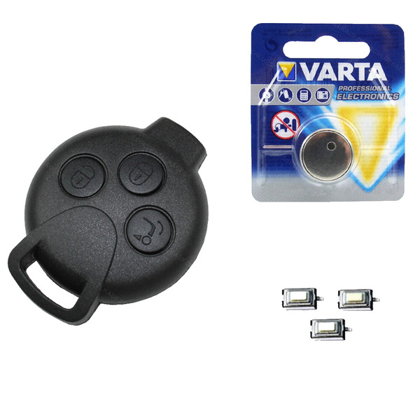 Auto SchlüSsel 3 Taste GehäUse Set Passend FüR Smart 451 Fortwo Forfour Roadstar-image