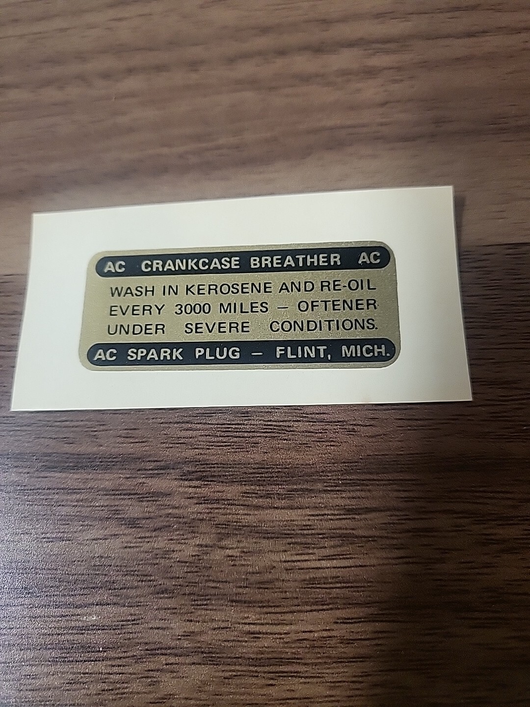 1959 1960 1961 1962 1963 Crankcase Breather Decal Chevy Corvette eBay