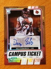2021 Contenders Draft Campus Ticket Dez Fitzpatrick Louisville Auto #'d 29/99